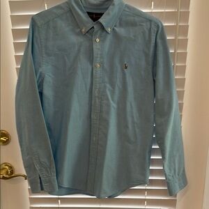 Polo by Ralph Lauren Aqua Blue Button Down Shirt Classic Style